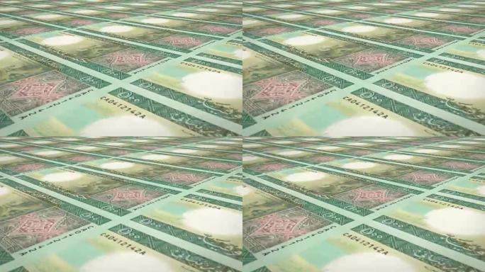 500毛里塔尼亚乌吉亚的纸币，现金，循环