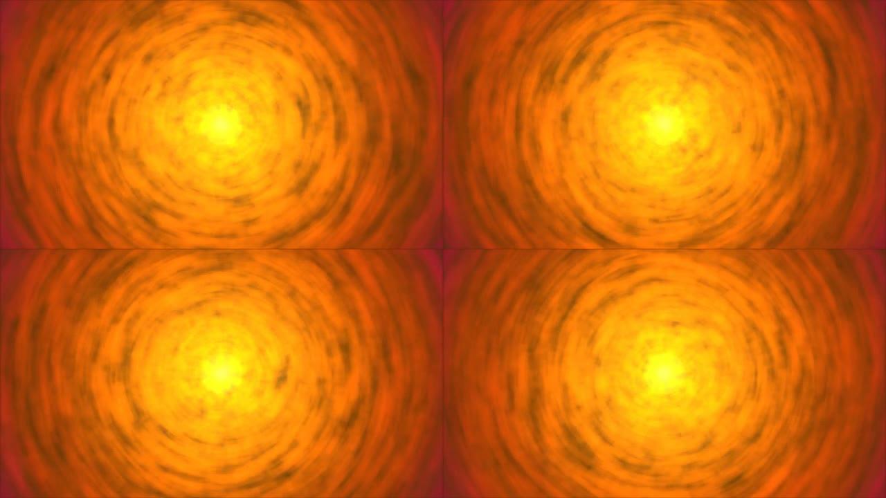 抽象旋转灯动画-循环火热的橙色