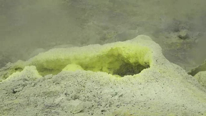 硫磺喷气孔，堪察加穆特诺夫斯基火山火山口