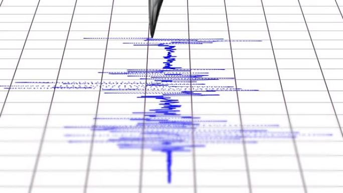 地震地震仪。UHD动画