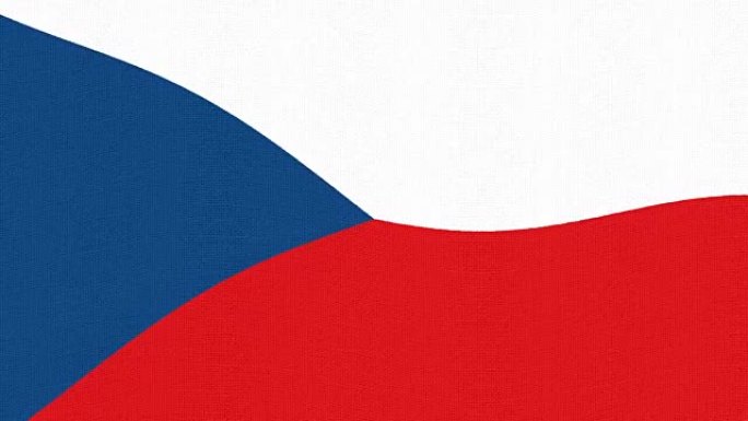 捷克共和国国旗挥舞无缝循环新质量独特的动画动态运动快乐七彩酷背景视频镜头