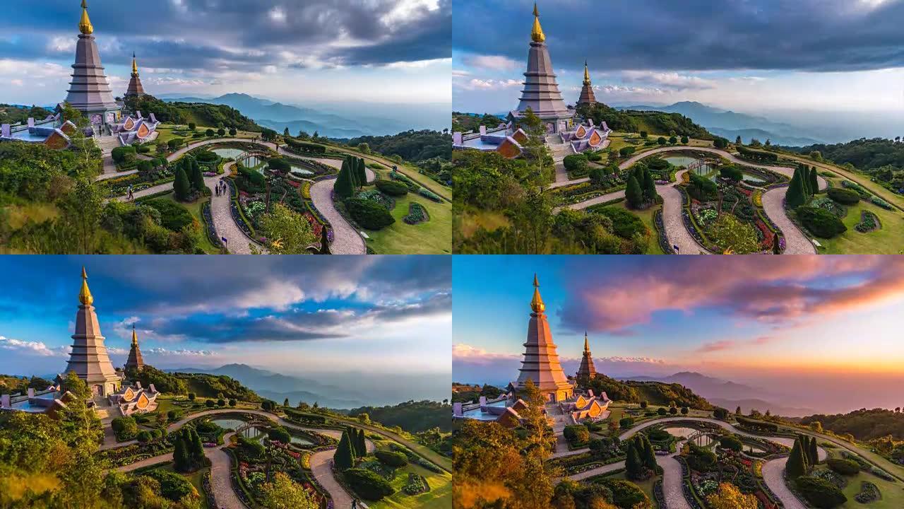 泰国清迈Doi Inthanon国家公园大圣物塔