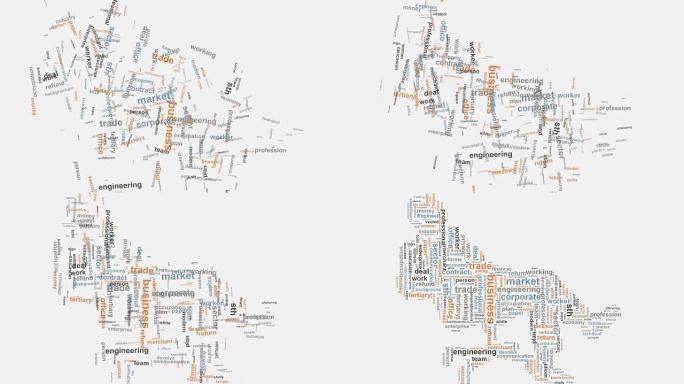 商业概念企业公司文字云排版图形