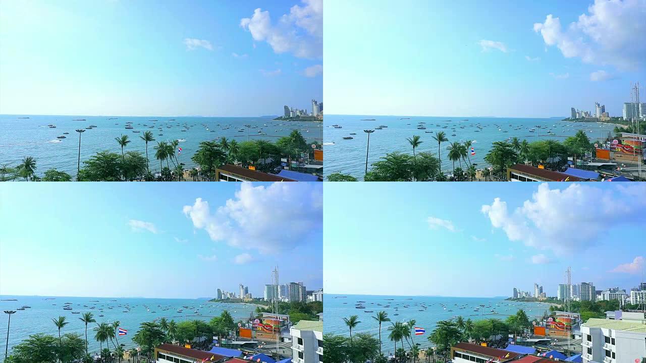 泰国芭堤雅前海滩 (平移相机)