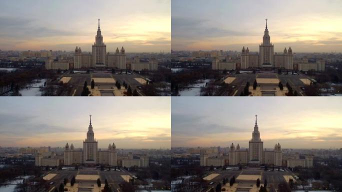 莫斯科的苏联景点鸟瞰图