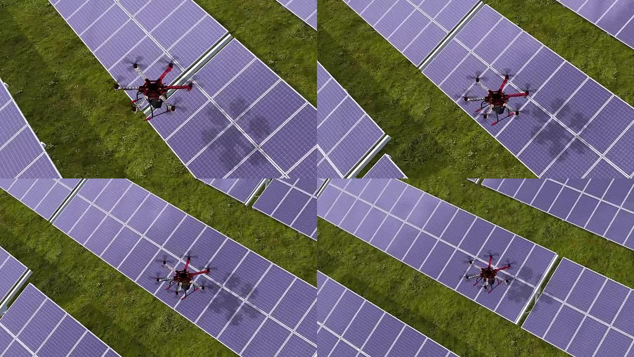 无人机飞越太阳能模块并寻找错误-热成像评估