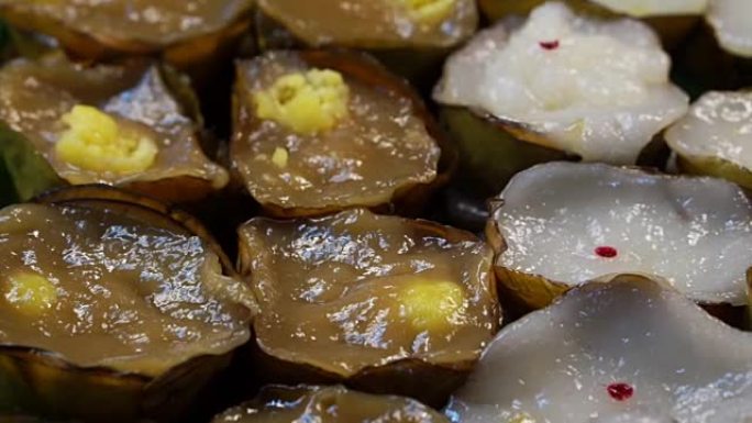 视频中国甜蒸汽。新年和中秋节甜点