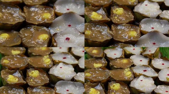 视频中国甜蒸汽。新年和中秋节甜点