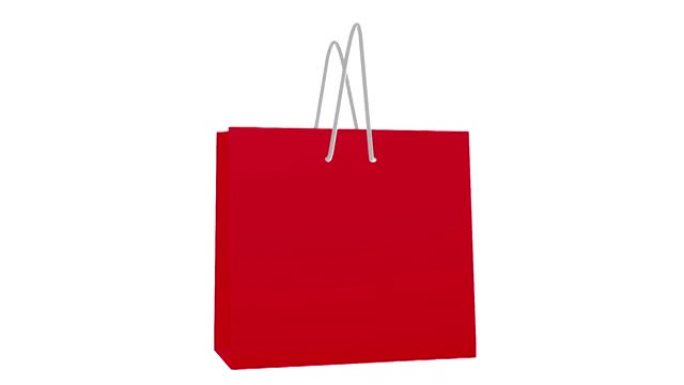白色红色购物袋