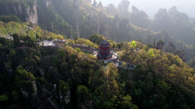 张家界国家森林公园天子山景区航飞视频