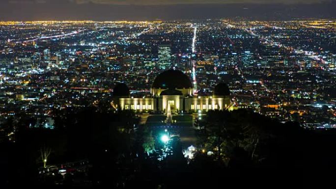格里菲斯天文台的夜晚，洛杉矶，加利福尼亚
