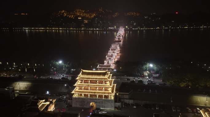 潮州古城牌坊街&湘子桥夜景航拍10