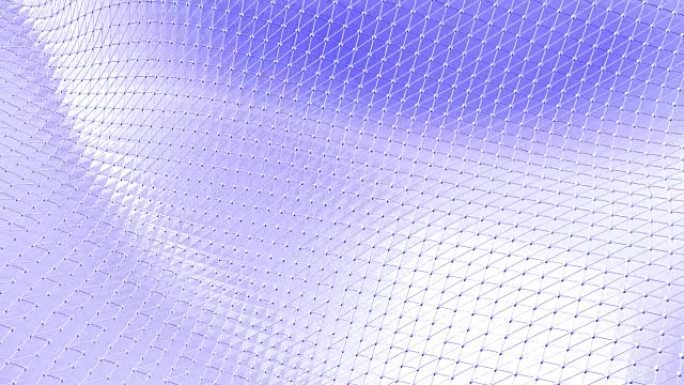 紫罗兰色低聚波浪表面作为景观或地形。紫色几何振动环境或脉动背景在卡通低聚流行现代时尚3D设计 ..
