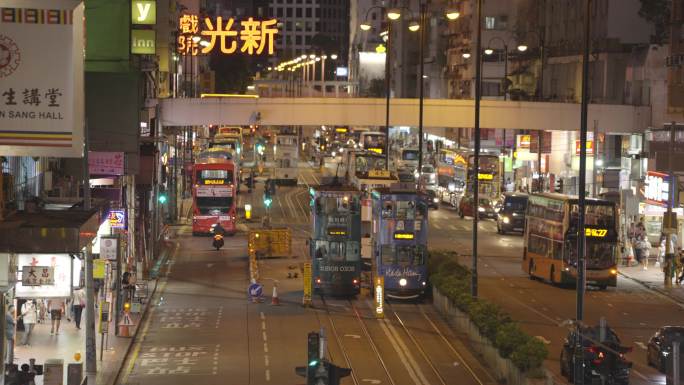 香港北角电车 叮叮车 街景