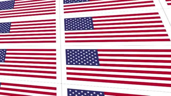 印有美国国旗的明信片