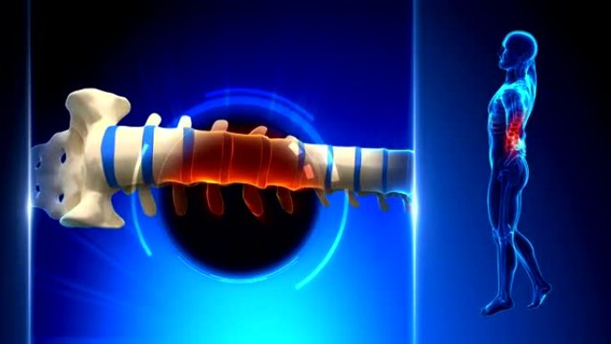 男性受伤的骨干-椎骨疼痛