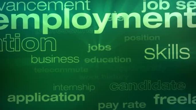 就业和就业词汇循环
