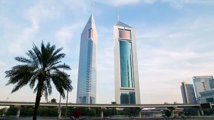 阿联酋大厦从迪拜市开始的时间流逝