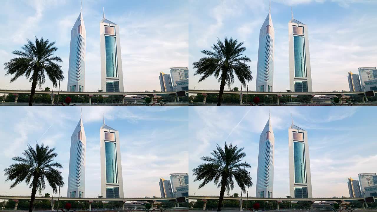 阿联酋大厦从迪拜市开始的时间流逝