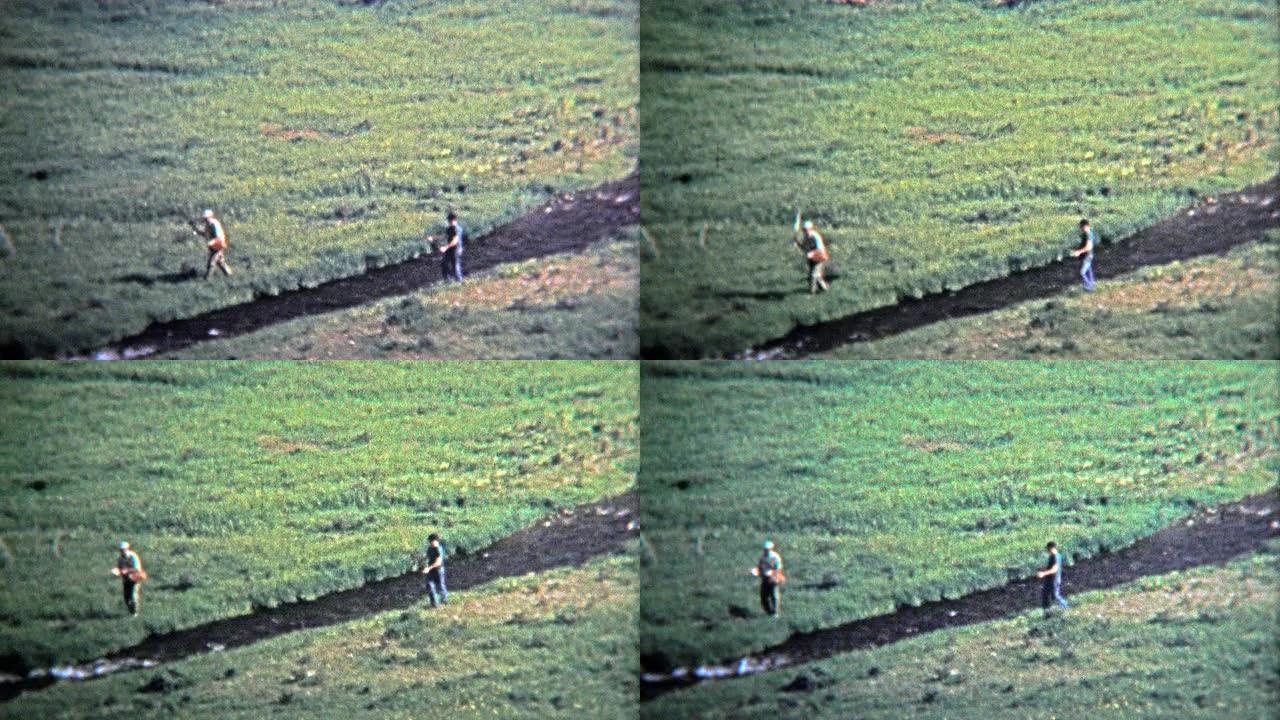 1972年:飞钓者在高山小溪流钓鱼。