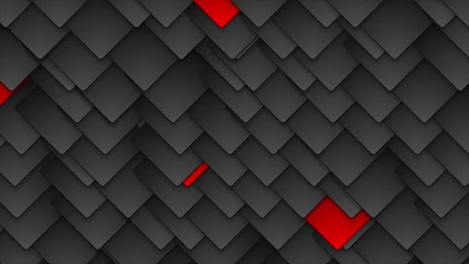 红色和黑色科技广场视频动画
