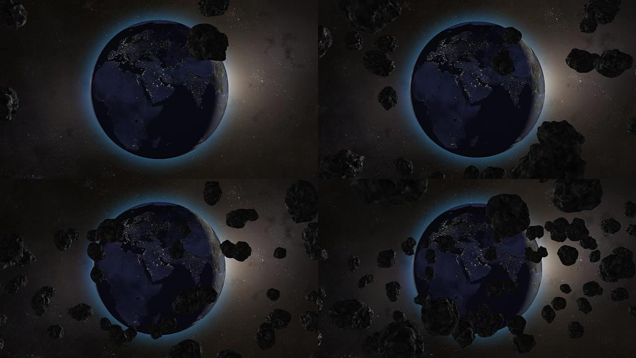 小行星或陨石在地球上定向