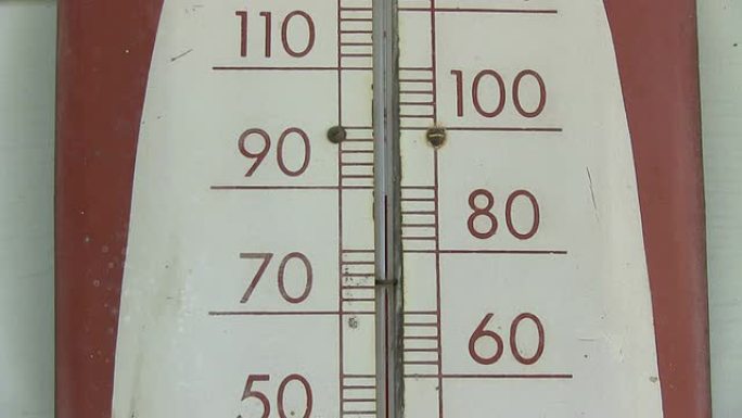 旧温度计50至110华氏度
