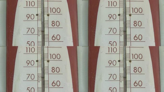 旧温度计50至110华氏度