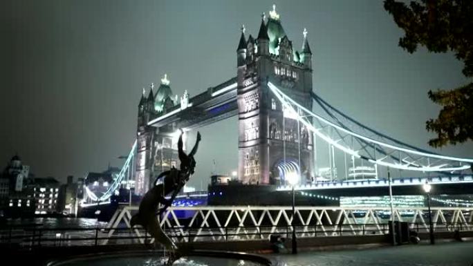 伦敦伦敦塔桥的美妙夜景-英国伦敦