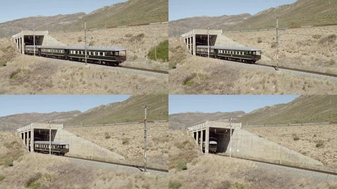 通过高速公路地下通道的火车跟踪镜头
