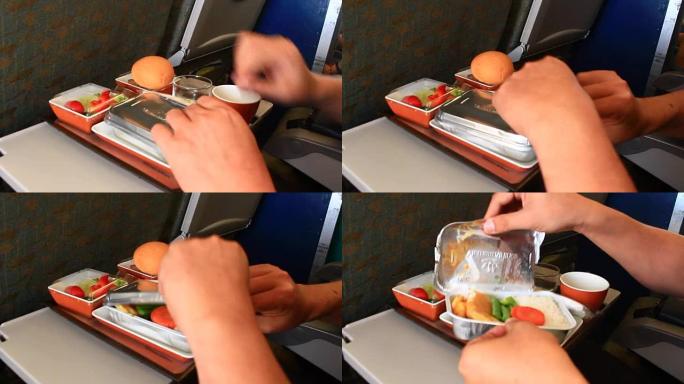 飞机上的饭菜