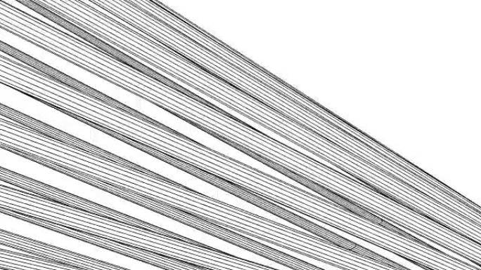 白色背景上的可循环黑色线框杆抽象