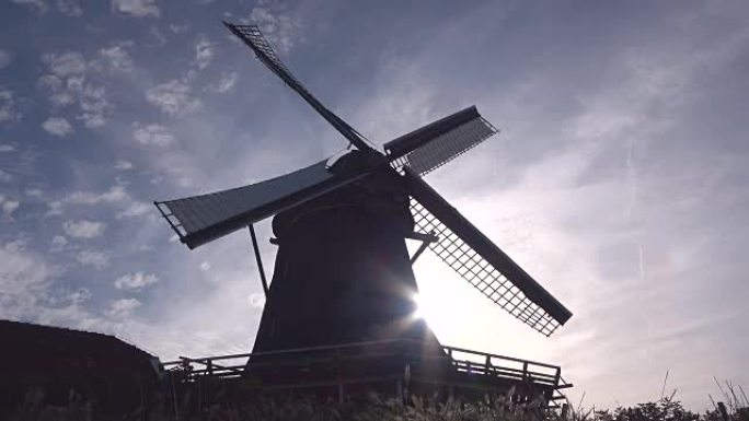 荷兰风车，荷兰，荷兰，4K