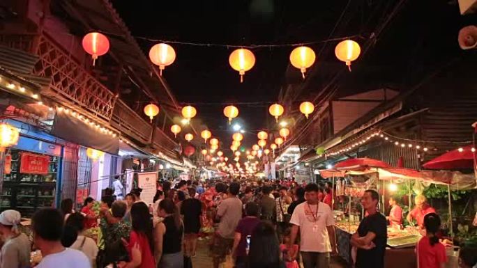 泰国芭堤雅的亚洲华人街头市场