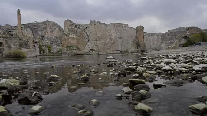 洪水泛滥的城市Hasankeyf