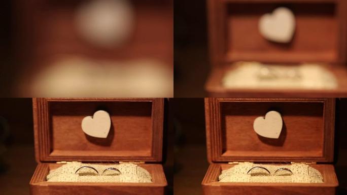 木箱上的结婚戒指