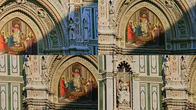 佛罗伦萨圣玛丽亚大教堂的特写视图