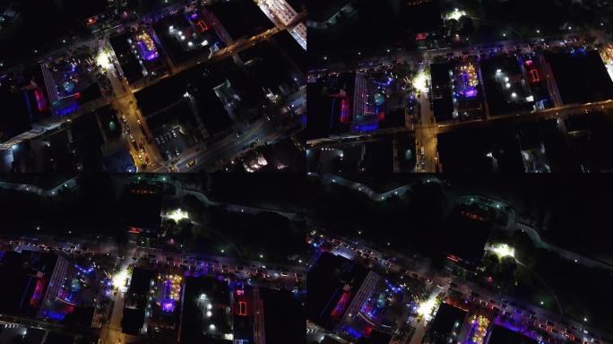 空中视频迈阿密海滩晚上
