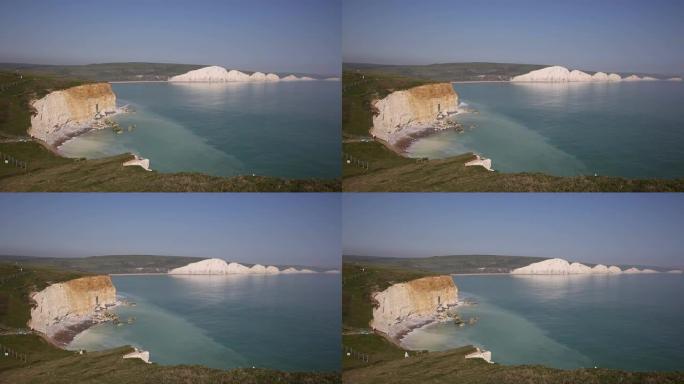 英国东苏塞克斯郡美丽的英国海岸七姐妹粉笔悬崖