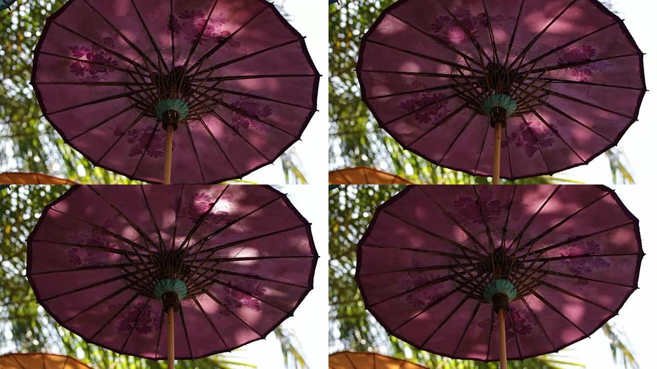 彩色雨伞特写背景