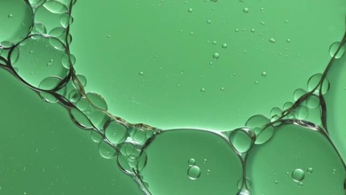 气泡油水绿色抽象背景