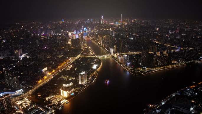 白鹅潭 芳村 珠江 大景 夜景 延时