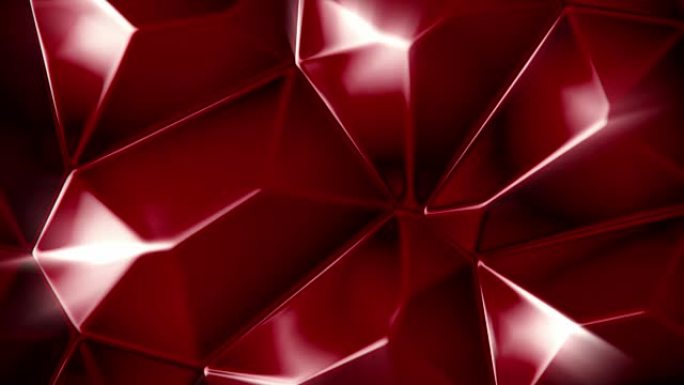Rotating red crystals abstract background seamless