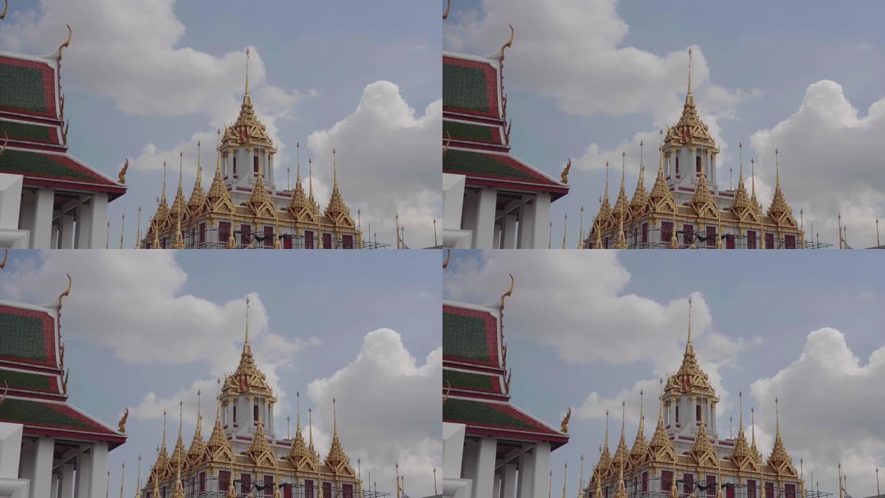 泰国曼谷的佛教寺庙金属城堡