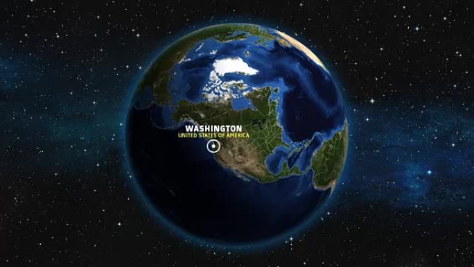 华盛顿地图美国-地球变焦