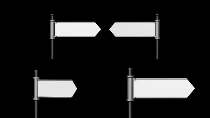 3D signpost with one arrow