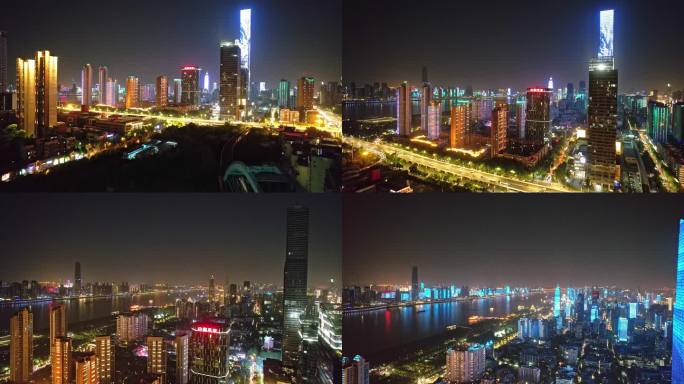 武汉汉口繁华夜景轨道交通