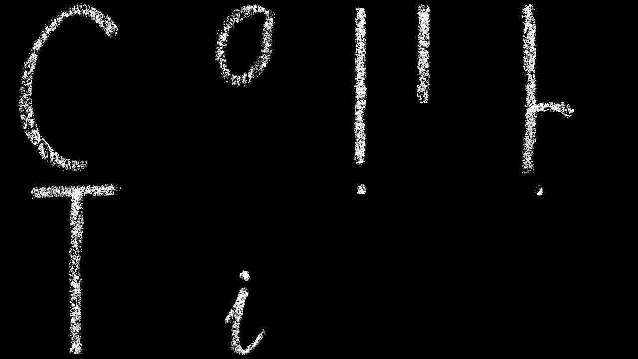 f，g，h，i，j，k，手写白色粉笔字母孤立在黑色背景动画