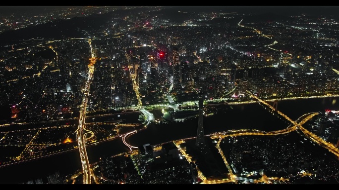 广州塔 珠江新城 超高空 大景 飞机视角