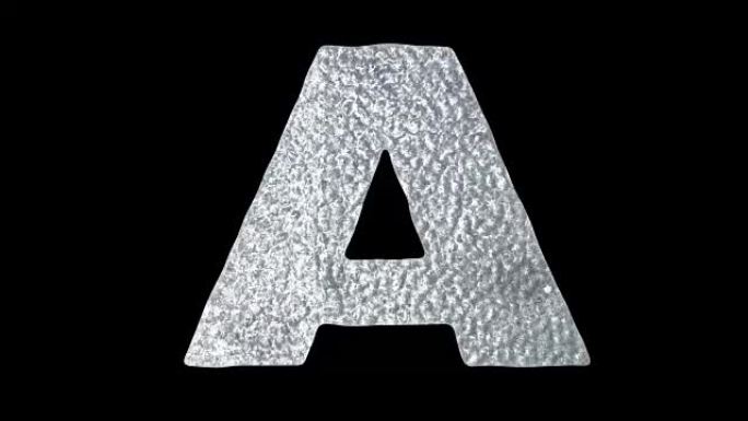 字母A-动画冰水字母概念